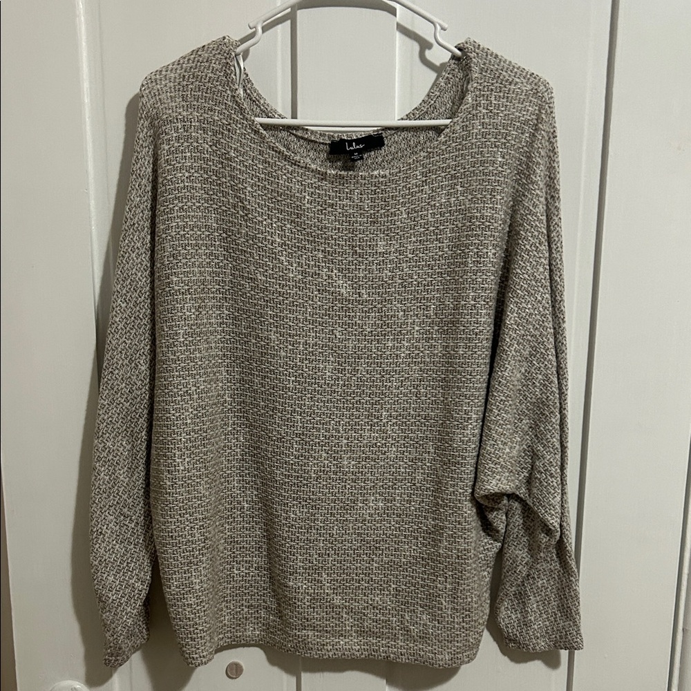 Lulus Chic brown and White Knit Sweater